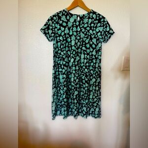 J.Jill Women’s XS Wherever Knit Dress Novelty Fruit Summer Teal Date Party Beach